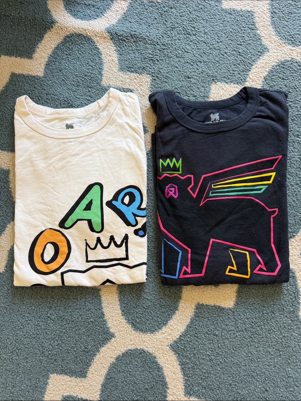 Stanley Kids Short Sleeve Graphic Tees Bundle in White and Black w/ Neon Accents